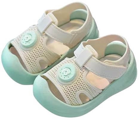 FGUUTYM Zapatos para aprender a andar para bebé, niña, niño, suela de goma suave, sandalias transpirables, ligeras, antideslizantes, cómodas, para la playa, para el aire libre, para el tiempo libre