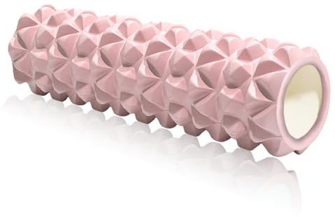 OAKENCREST Foam Roller Rullo Massaggio Muscolare per Alleviare le Tensioni Muscolari e il Sollievo Dalla Pressione Nella Schiena sulla Colonna Vertebrale Massaggiatore per Trigger Point 30×8cm (Rosa)