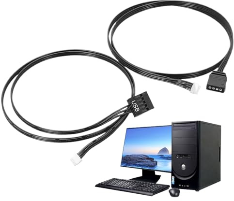 Qkbuza RGB-förlängningskabel för dator - 3 och 4-stifts LED-kontakt - Utökad LED-kontaktkabel för datorskärm, fläktvideoövervakning och nautiska tillämpningar