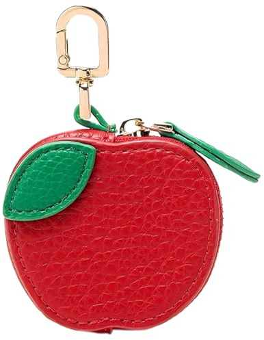 Fruit Mini Coin Purse Keyring, Fruit Charm Coin Purse, Cute Keychain Mini Pouch Wallet Gift for Girl Women, Sweet Leather Bag Charm for Backpack Decoration, Waterproof Leather Fruit Bag Keychain
