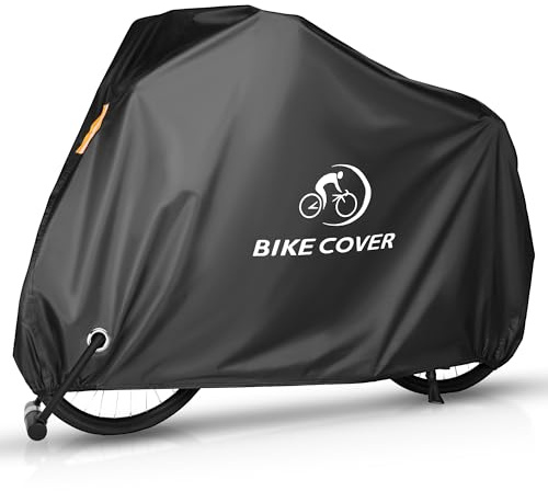 Housse de vélo d'extérieur imperméable en tissu Oxford 300D, protection contre l'eau et la poussière, pour un vélo (Noir)