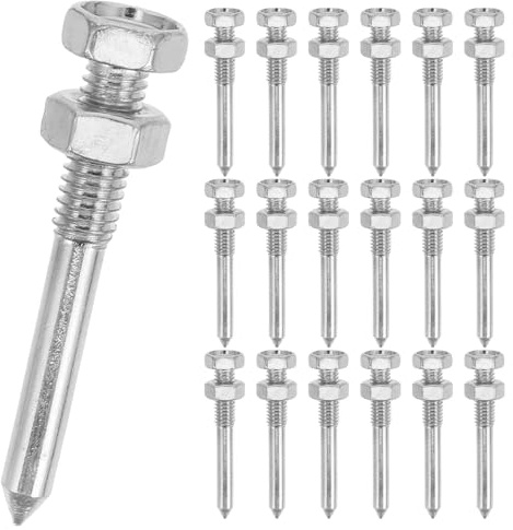 ifundom Zapatos de Césped Clavos Metálicos 20 Piezas, Púas para Aireador de Jardín 5.8 Cm, Estacas Resistentes para Airear Tierra en Césped y Patio, Accesorios Manuales para Jardinería