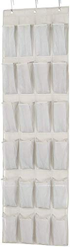 Amazon Basics Organizer über der Tür für Schuhe, Medium, 24 Paar, Beige/Hellgrau