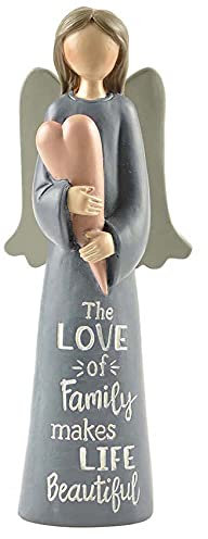 Angel Figurine Family Love Holding Heart Guardian Angel Sentimental Gift