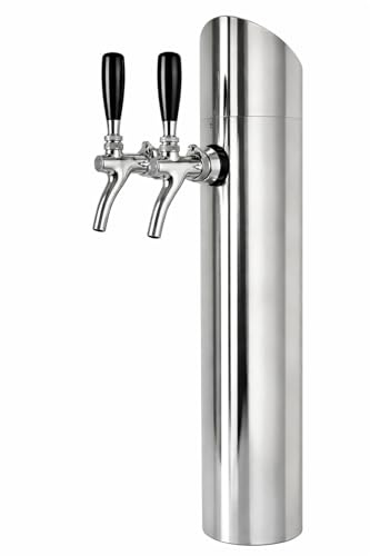 Schanksäule ModellTower 2-leitig matt gebürstet 114 mm Ø