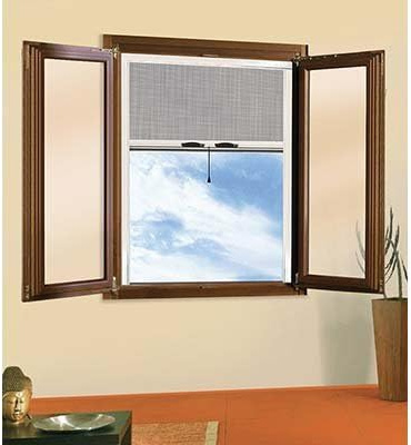 Fliegengitter mit Rollo FLASH für Fenster 80 x 160 cm Farbe weiß RAL 9010