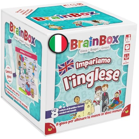 Asmodee – BRAINBOX: IMPARIAMO L'INGLESE – Gioco da Tavolo per Bambini