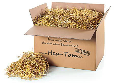 Heu-Tom ® 5kg frisches Gerstenstroh Stroh direkt ab Hof Einstreu Futter Fuer Meerschweinchen Hasen Kaninchen Hamster Pferd