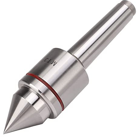 MT3 High Accuracy Rotary Live Center, 60 Degree Lathe Mold CNC Alloy Rotary Top, Triple Ball Bearing Design, Extended Spindle with CNC Tip