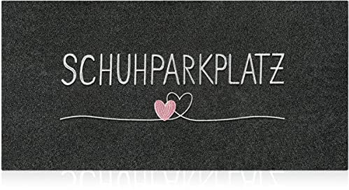 AAZZKANG Fußmatte Lang Außen Innen Schuhparkplatz Türmatte 120 x 45 cm mit Dauerhaft rutschfest Gummi Rückseite Ultra absorbieren Schlamm Einfach zu säubern Haustür Eingangsteppich Schwarz