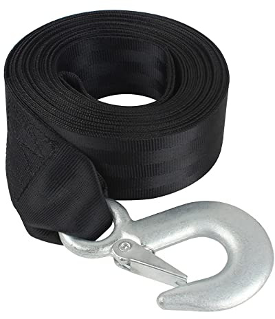 Jufjsfy Boat Trailer Winch Strap Replacement with Hook for Boat, Fishing Jet, Replacement Towing Fixing Lashing