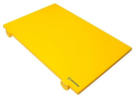 SENO & SENO | Tagliere rettangolare da cucina in polietilene con fermi | Superficie antiaderente e resistente agli urti | Disponibile in diverse dimensioni e colori (giallo, 50x30x2)