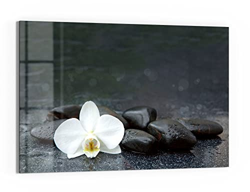 DEQORI Glas-Magnettafel | 60x40 cm groß | Motiv Kontrastreiches Zen-Motiv | Memo-Board aus Glas | Magnetboard inkl. Magnete, Stift & Tuch für Küche & Büro | Tafel magnetisch & beschreibbar