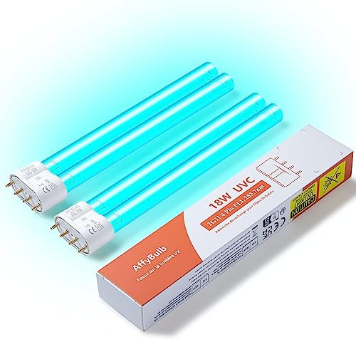 AffyBulb 2 * 18W 2G11 PLL Ampoule UV de Remplacement, pour Machine à filtres UVC Pond ou clarificateurs