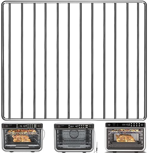 Replacement Air Fryer Wire Rack for Ninja Foodi 10 in 1 DT201 DT251 Digital Convection Toaster Oven, 14.4''*11.4'' Stainless Steel Air Fryer Accessories Roasting Steamer Grill Racks Baking Tray Rack