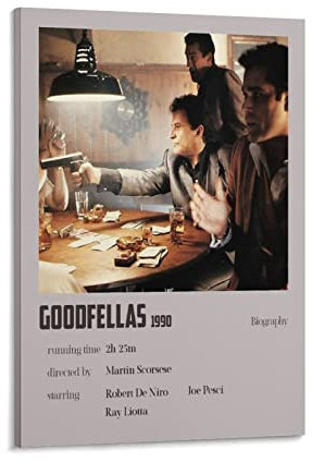 DAGUYS Vintage Goodfellas Filmposter 12 Heimdekor Poster Wandkunst Hängender Bild Druck Dekorative Malerei Poster 60 x 90 cm
