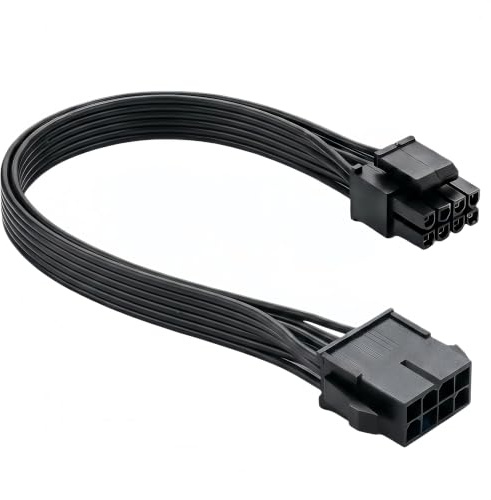 lilila-ree CPU 8 Pin Female to CPU 8 Pin ATX 4 Pin Male Power Supply Converter Adapter Extension Cable for Motherboard 9.5-inch