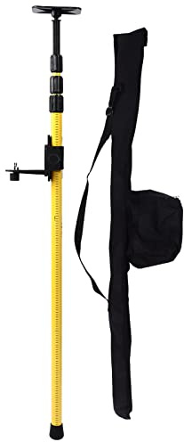 2.8 Meter Laser Leveling Telescoping Pole for Rotary and Line Lasers Aluminum Alloy Laser Telescoping Pole Adjustable Mounting Bracket with Storage Bag for Easy Access