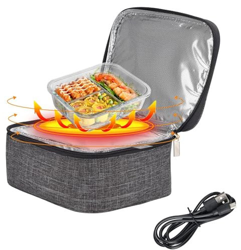 Scaldavivande Portatile Borsa riscaldante elettrica 12V Borsa da Viaggio per Campeggio in Auto Borsa per Contenitore scaldavivande per Auto da Viaggio Camion Hotel Casa