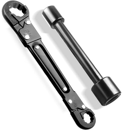 CVZJ Herramienta de fontanería, kit de llave de parada de ángulo, llave angular, llave de fontanero profesional para instalar tope de ángulo de compresión, acero al carbono