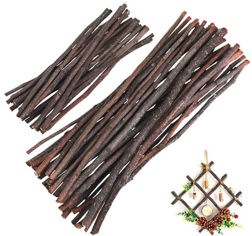 TEHAUX 50stücke Bastel-holzstäbchen Lange Natürliche Holzstäbe Für -projekte Foto-requisiten Und Heimdekoration Robust Und Vielseitig Einsetzbar Für Kreative Bastelarbeiten