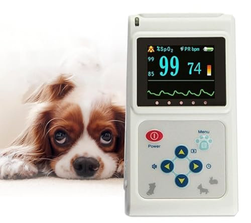 Handhållen pulsoximeter för veterinär, puls- och blodtrycksmätare, medicinsk övervakning för hund, katt och smådjur, medicinsk övervakningsutrustning för blodsyremättnad