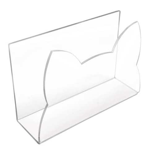 Briefhalter aus Acryl, transparenter Umschlaghalter, Katzenform, Schreibtisch-Brief-Organizer, platzsparende Aufbewahrung, stilvolles und stabiles Design, perfekt für Ordner, Bücher und Papiere