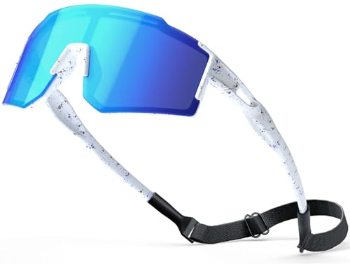 CMBJJU Kids Sunglasses,Youth Baseball Glasses for Boys Girls Age 6-14,Sports UV Protection Goggles (Blue)