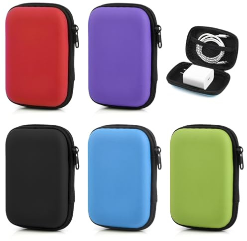 EMNIMQ 5 Stück Spielkarten Box Etui Box mit Reißverschluss Aufbewahrungsbox für Spielkarten Blanko-Spielkartenetui Spielkarte Etui für Aufbewahrung Von Karten, Kopfhörern Und Datenkabeln