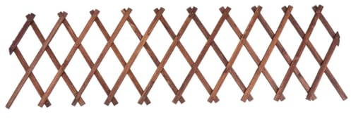 NUOBESTY Treillis de Jardin Bois Carbonisé Extensible pour Plantes Grimpantes Support pour Vigne Panneau Mural Robuste et Résistant Corrosion pour Clôture et Décoration Extérieure