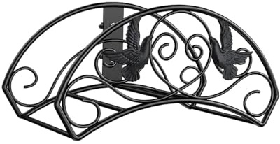 F Fityle Soporte de Pared metálico para Manguera de jardín, Decorativo, Robusto y Resistente, Ideal para césped, Patio Trasero, Exteriores y hogar.