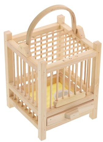 Hemobllo Gabbia in bambù per Insetti Rete Ventilata Terrario per Rettili e Contenitore per Grilli 8X8X8 CM Casetta Osservazione Insetti per Pannelli Rimovibili e Blocco Sicurezza