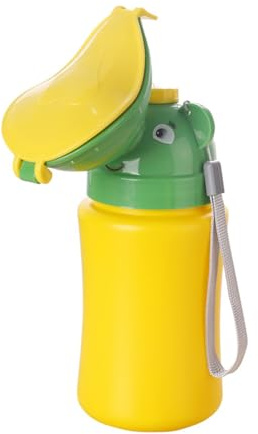 Orinal Portátil para Coche Infantil Pp Amarillo para Viajes | Capacidad Suficiente, Uso en Trayectos Largos, Diseño Ligero y Fácil de Limpiar