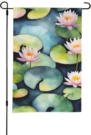 Bandera de jardín con estampado de lirios negros de 12 x 18 pulgadas para exteriores, decoración perfecta para el día de San Valentín y primavera