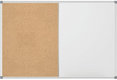Maul Combiboard MAULstandard, 120 x 90 cm, Whiteboard, Pinnboard, magnethaftend, beschreibbar, Aluminium-Rahmen