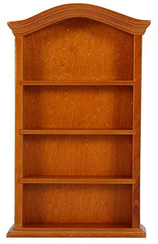 Puppenhaus Miniatur Bücherregal Regal, 1:12 handgemachte Puppenhaus Miniatur Möbel Holz Bücherregal Regal Schrank Wohnkultur Sammlung für Kinder Mädchen