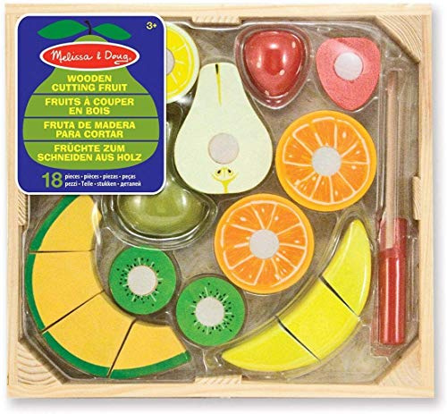 Melissa & Doug Wooden Cutting Fruit | Pretend Play | Play Food | 3+ | Gift for Boy or Girl