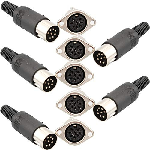 RUNCCI-YUN 10pcs 8 pin DIN Connettore,DIN Audio altoparlanti,maschio/femmina per saldatura DIN connettore, per connettere sintetizzatori e tastiere
