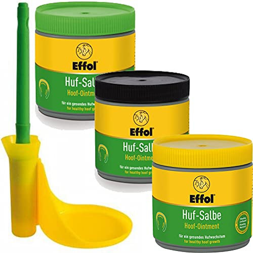 Effol Huf Salbe gelb, grün und schwarz inkl. Pinselfix, Effol:Schwarz