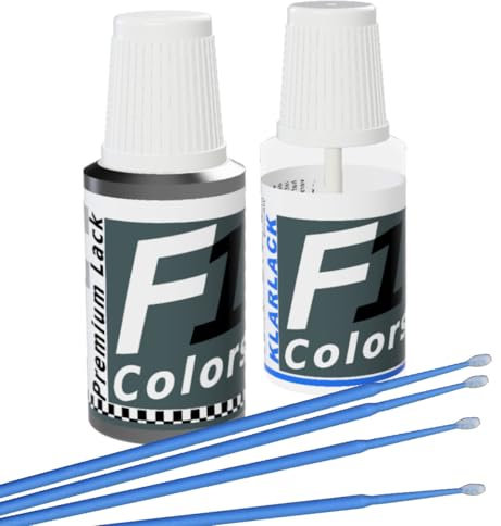 F1COLORS Lackstift Set für MERCEDES 424 TOPASBRAUN 2x20ml inkl. Tupfer