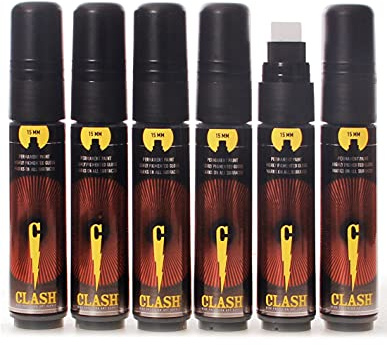 CLASH Pennarello punta a scalpello 15mm kit da 6 pz