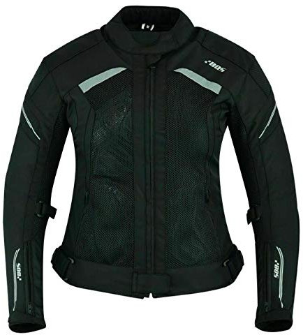 BOSmoto Motorradjacke Damen |Leichte, Atmungsaktive Sommer Mesh Motorcycle Stadt Textiljacke Frauen mit CE Schulter Ellbogen, Rückenprotektoren, Breitenverstellung