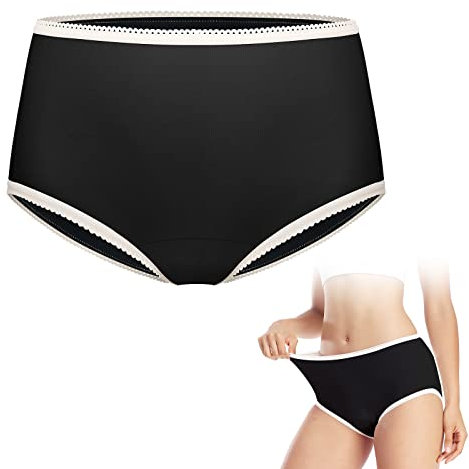 Carer Incontinence Pants for Women, Washable Incontinence Briefs with Absorbent Pad Professional Incontinence Pants for Mild Incontinence Black L Size