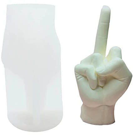 Moule 3D réutilisable en silicone époxy pour doigt d'honneur - Non toxique - Pour les amateurs de bricolage
