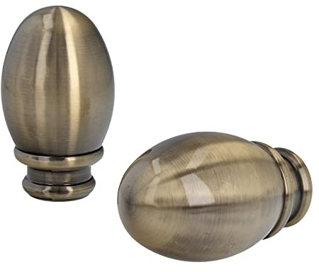 HDTL Zubehör für Gardinenstangen Ø 25mm Messing Antik Ø 25mm 2x Endstücke Eufeme