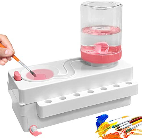 Pinselreiniger Bürstenspüler, SZBYH Brush Rinser Wasserkreislaufspüler, Multifunktionaler Pinsel Reiniger, Make up Pinsel, Künstlerbedarf Bürstenspüler für Acryl, Aquarell und auf Wasserbasis