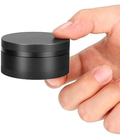Portable Pill Case Pill Box Daily - Waterproof Single Metal Pill Organizer for Pocket Purse, Aluminium Alloy Round Daily Medicine Container to Hold Vitamins, Fish Oil Medium Size