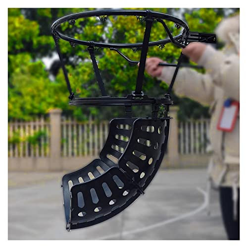 Hängendes schwarzes Schießübungszubehör, um 360° drehbare Basketballkorb-Rücklaufbefestigung, für Park/Spielplatz/Turnhalle, mit abnehmbarem Haken, PP-Kunststoff