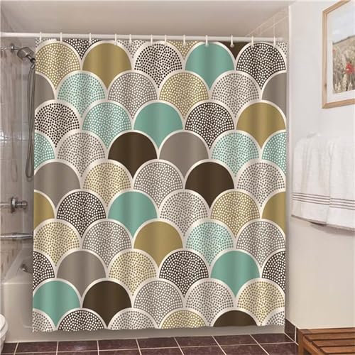 Syiboo Colore Arte Tenda da Doccia 200x120cm,Tenda per Doccia Antimuffa Impermeabile,Grande Lavabile Lusso Tende Esterno Poliestere con 12 Ganci,3D Shower Curtain per Famiglia Dormitorio Bagno