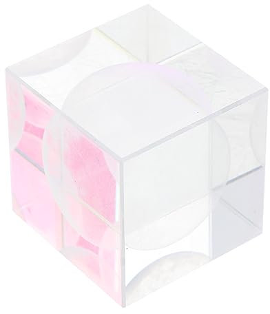 PRETYZOOM Kristallverzierungen Wohnakzente Bücherregal- Kristallfigur Mondkristallwürfel Kristallgeschenk Kubische Kristallverzierung Geätzt Zubehör 3d Die Wolken